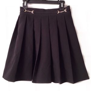 TWELVE Size S Black Vintage Pleated Mini Skirt made in Korea